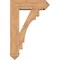Ekena Millwork Merced Arts and Crafts Smooth Bracket w/ Offset Brace, Western Red Cedar, 7 1/2"W x 24"D x 36"H BKT0806X24X36MRC03SWR - alternate 4